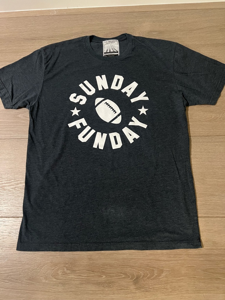 Kid Dangerous Grime Couture Sunday Funday Football Graphic T Shirt Size Large